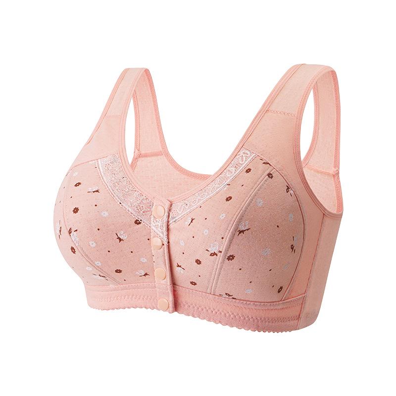 Ultra-Thin Lace Front Buckle Comfort Bra for Middle-Aged & Elderly Women