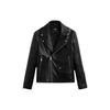 Solid Color Zipper Long Sleeve Jacket Men Jackets Black 3427320-800