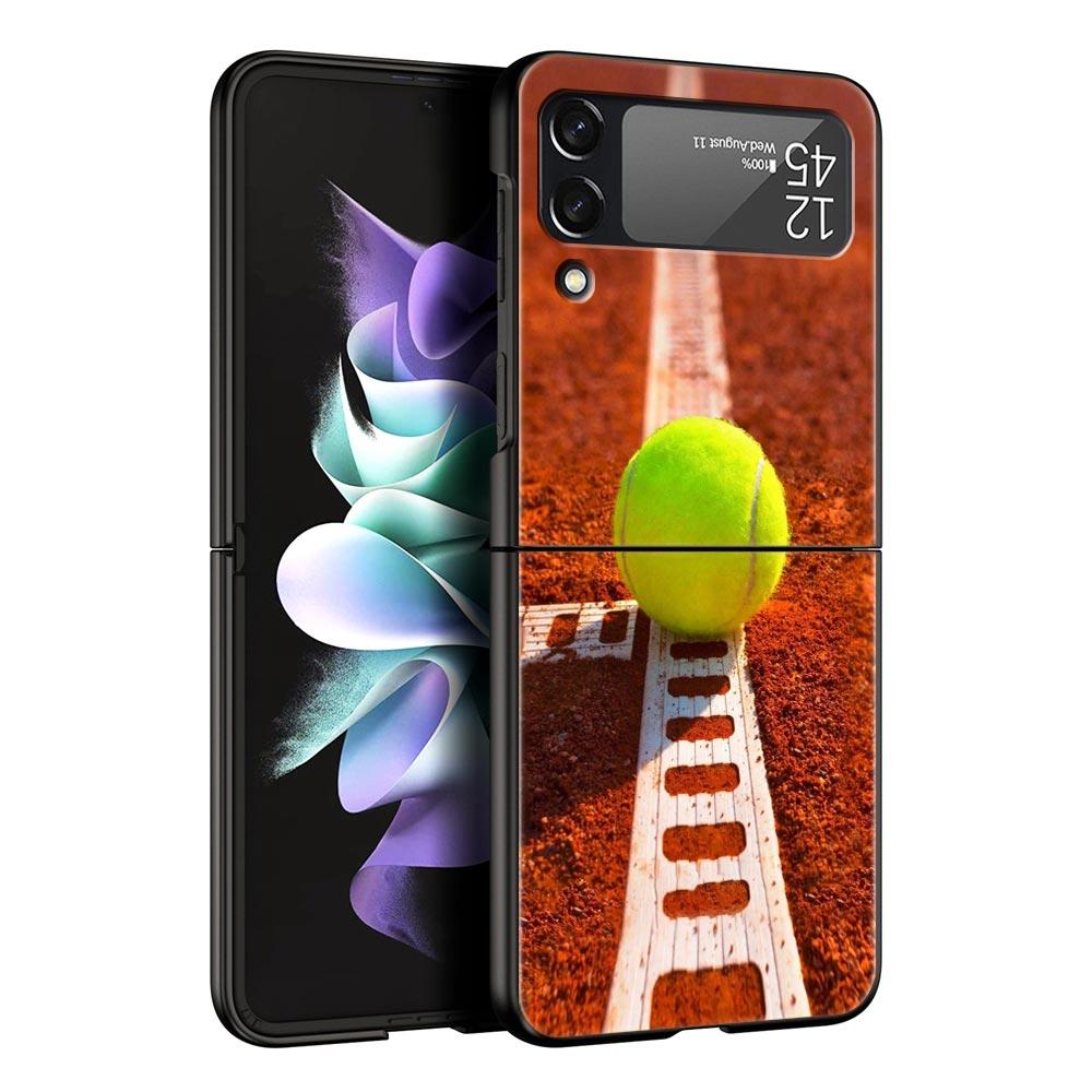 Спортивный чехол для телефона с теннисом для Samsung Galaxy Z Flip3 Flip4 Flip5 Чехол-оболочка для Z Flip 3 4 5 6 7 Жесткая складная крышка