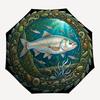 Underwater Scene pattern umbrella, portable and foldable design, 8 ribs, a casual accessory for Halloween, Christmas, and birthday gifts.