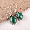 Натуральный Малахит Драгоценный Камень 925 Стерлинговое Серебро Ювелирные Изделия Серьги-Подвески/Капли 1,41" EE-97-25