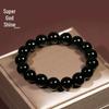 Super God Shine Black Obsidian Bracelet 6-18mm for Men and Women