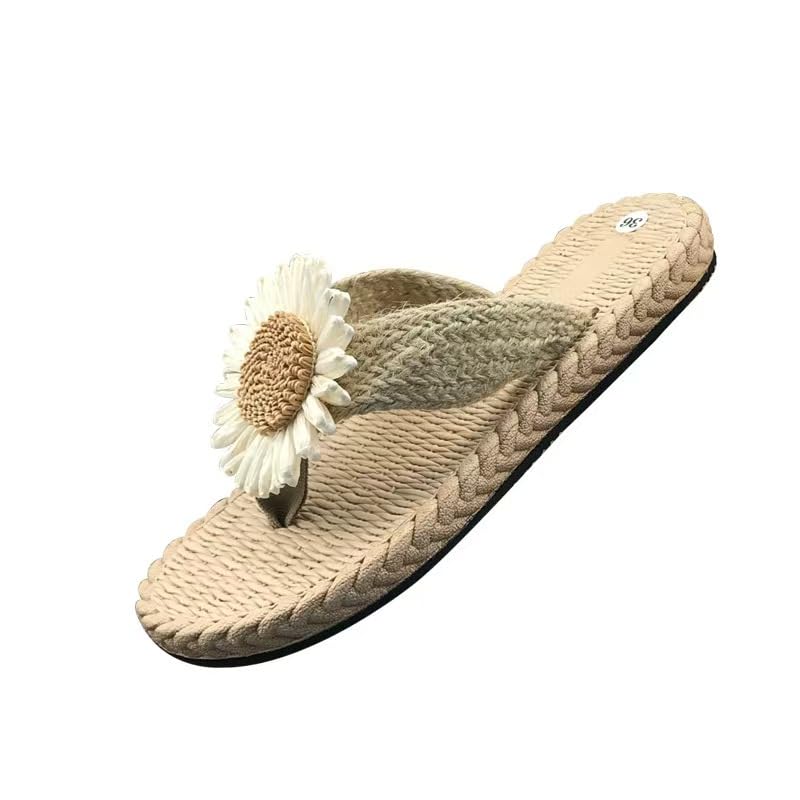 ARAACTOMOVE Washable Simple Perfect for Spring and Lightweight Beach Beach Plain Indoor and Outdoor Stylish Casual Sandals Sunflower Beach Size