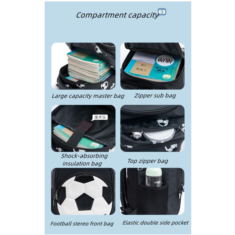 Football Backpack for Children High-capacity Schoolbag Waterproof Oxford Fabric Backpack Travel School Bags for Teenage Boy