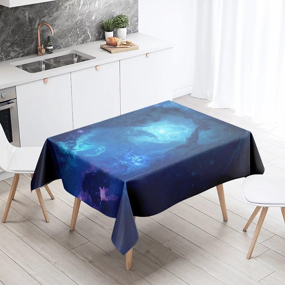 Скатерть «Звездная Вселенная» для кемпинга, вечеринки, против пятен, водонепроницаемая, прямоугольная, кухонный, обеденный стол, домашний декор