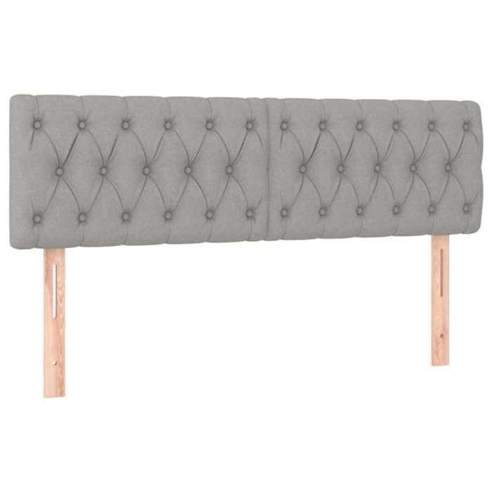 Maison Exclusive - Tête de lit à LED Gris clair 160x7x78/88 cm Tissu