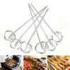 10 шт. вертикальных шампуров для гриля из нержавеющей стали, решетка для вертела, шампуры для шашлыка, палочки для шашлыка на гриле, простые в обслуживании инструменты для гриля