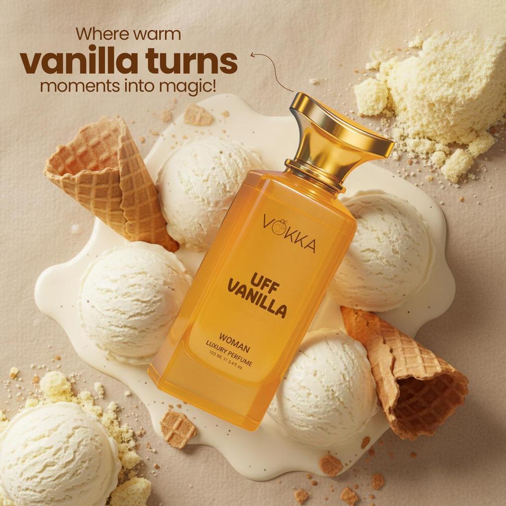 Vokka Uff Vanilla Perfume For Woman 100ml | Luxury Long Lasting Eau De Parfum