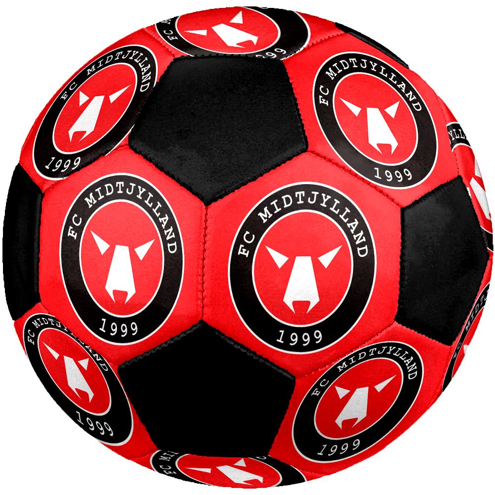 SIZE 5 FC Midtjylland Soccer Ball Colorful All Ages Machine Stitched PVC Competition Ready Durable High-Bounce