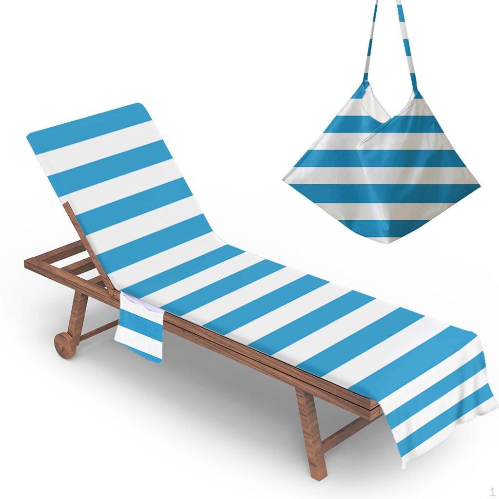 Чехол для пляжного стула, полотенце для отдыха, женское, классическое, универсальное, из микрофибры, практичное, с карманом