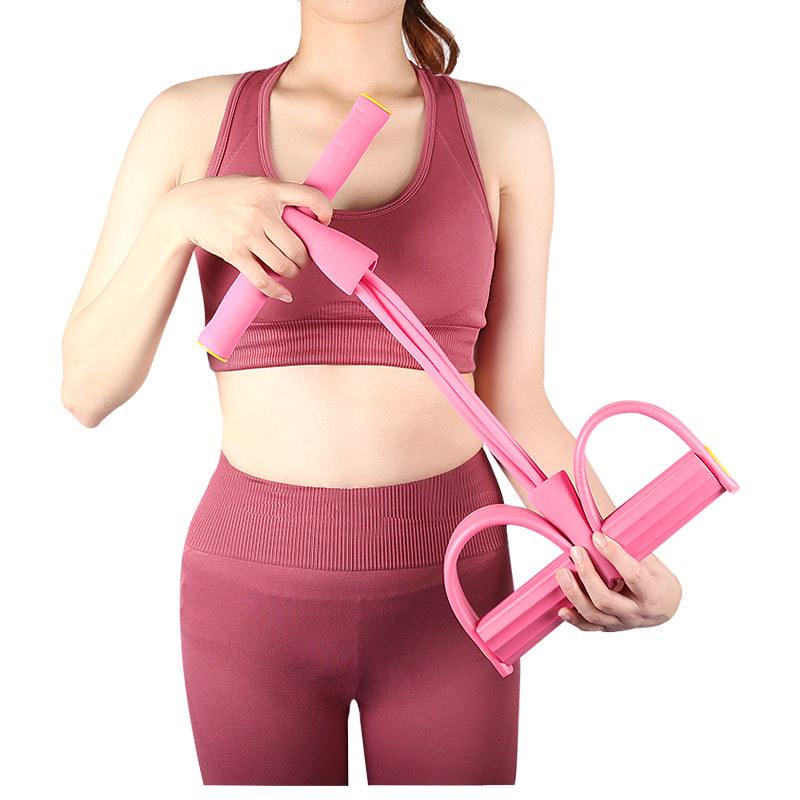 Kaisu Фитнес-оборудование Тренажер для пресса Эспандер для подтягиваний Утягивающий живот Четырехжильный канат Эластичный канат Педальный эспандер