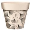 [A2056] - Black Beige 'Ginkgo Biloba' Bamboo Planter - 17x15 Cm