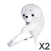 2x Cute Seal Backpack Animal Bag Female Adjustable Casual Soft for Travel Party Outdoor Gift