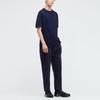Uniqlo Мужская футболка с коротким рукавом и круглым вырезом однотонная хлопковая X Jil Sander Синий 436133-69