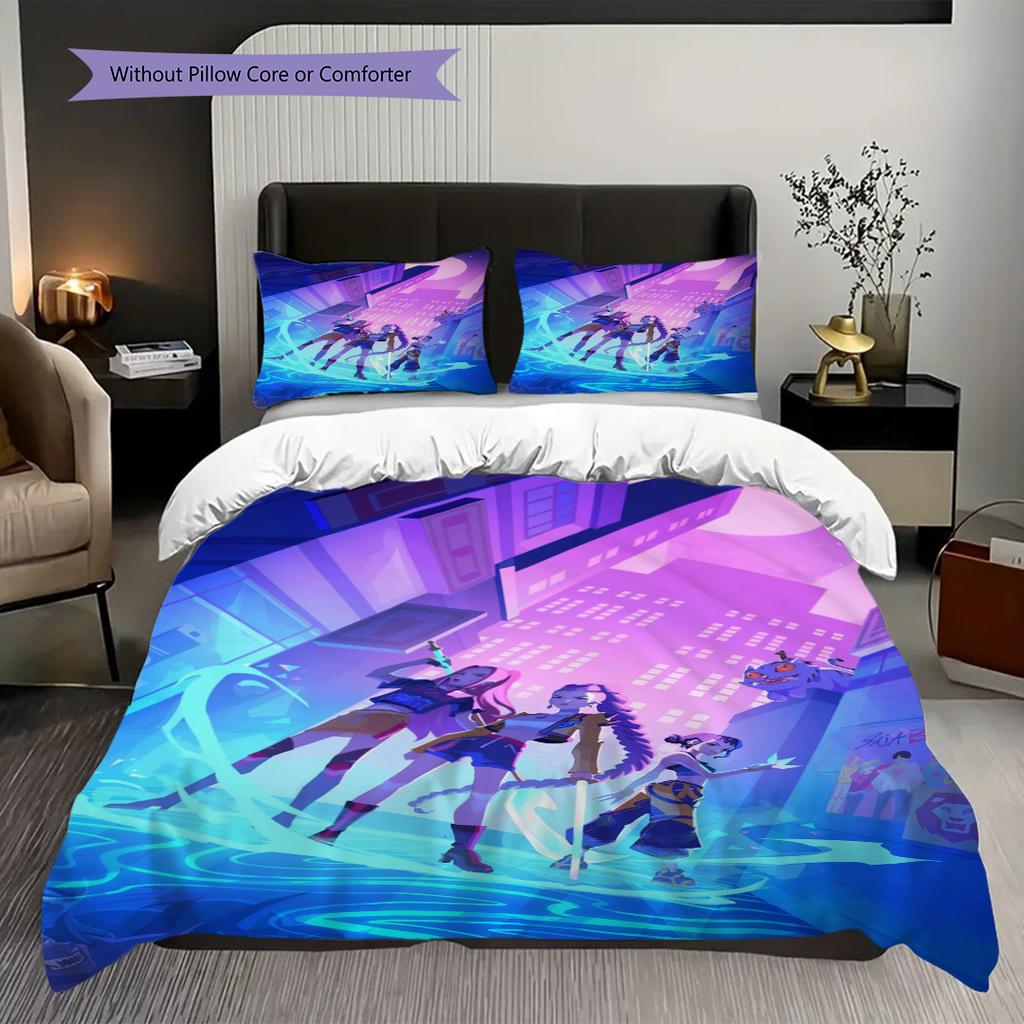 Dynamic Warriors Action Three-piece set (1 * duvet cover + 2 * pillowcase, without core) 2D Flat Duvet cover and pillowcase Soft and comfortable