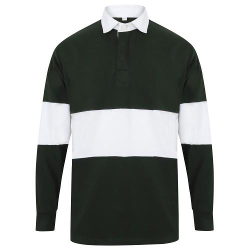 Front Row Adults Unisex Paneled Tag Free Rugby Shirt