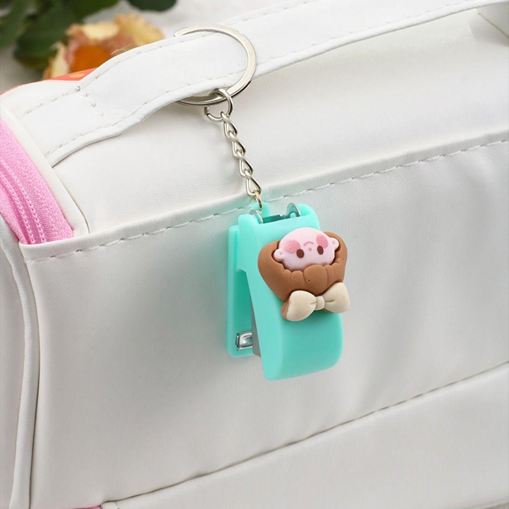 Школьные канцелярские товары Степлер Брелок Мини скобы Инструменты для сшивания Милый мини-степлер