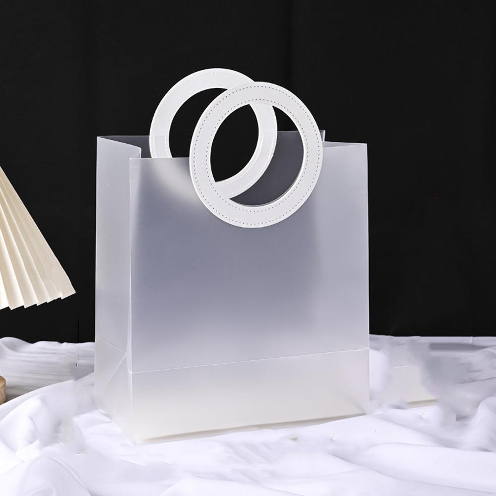 5 шт. Пластиковая хозяйственная сумка-тоут с ручкой, подарочный пакет для упаковки, пакет для упаковки конфет и ювелирных изделий