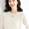 2025 Autumn/Winter Women's Plus Size Korean Style Loose Knit Sweater, Versatile Round Neck Base Layer.
