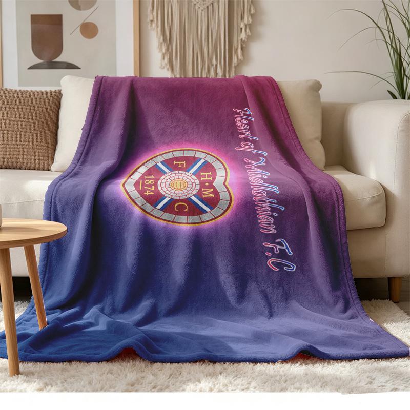 Heart of Midlothian Soft and comfortable flannel Suitable for sofas living rooms outdoor camping travel and also makes a great anniversary gif