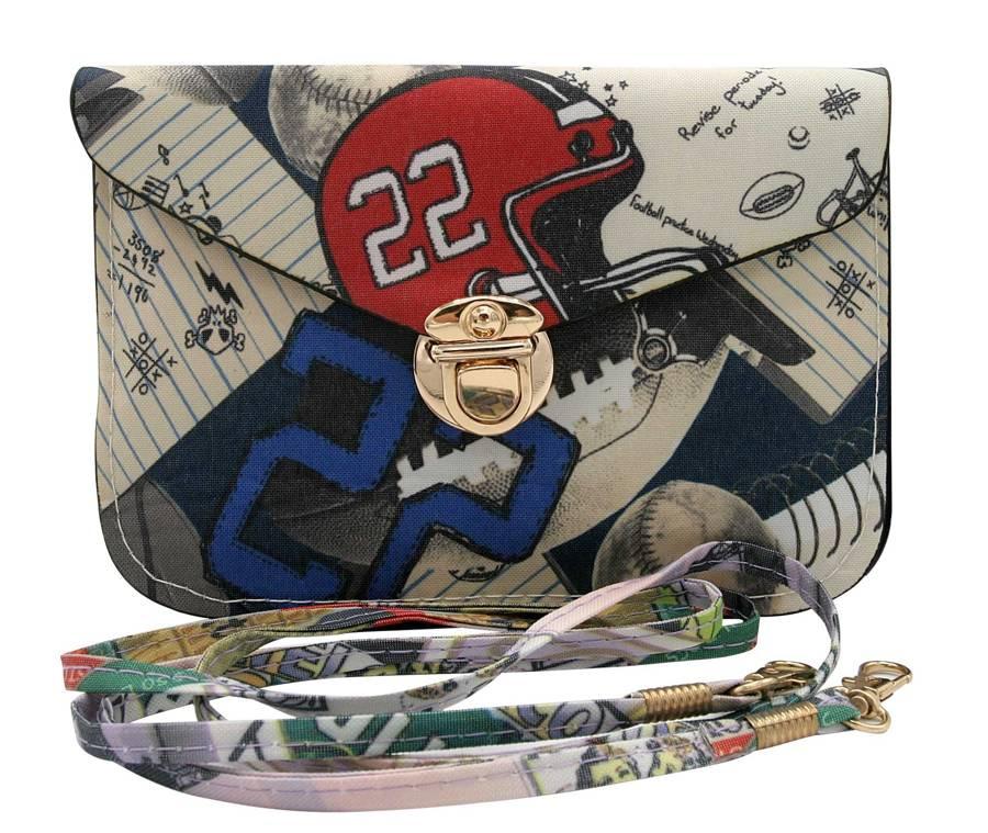 Patterned mini messenger bag from Cavaldi