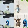 Adorable Animal Cartoon Pendant Set Rearview Mirror Decorations For A Personalized Car Interior Charm