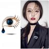 1Pc Devil's Eye Crystal Brooch High-end Exquisite Corsage High-end Niche Design Suit Pin Accessories