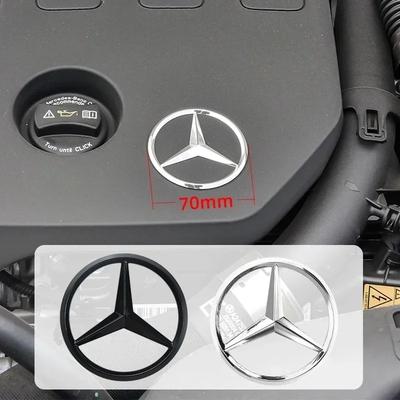C200 E200 Новый 2025 Для автомобиля Mercedes Benz Логотип двигателя Капот капота Шильдик двигателя Для Mercedes Benz W204 W205 W166 W176 W177 W253