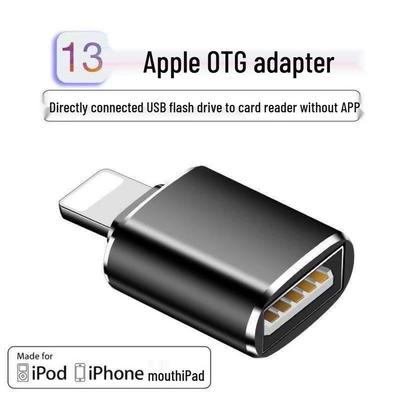 Совместимый OTG-адаптер для Apple Lightning к USB: Поддерживает U-диск, мышь, клавиатуру, iPad и планшет 14