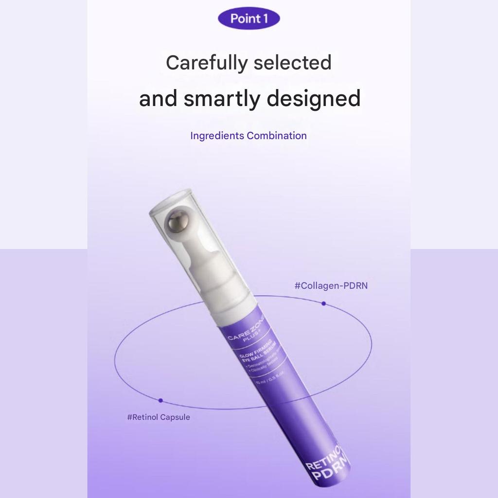 CAREZONE Сыворотка-ролик для глаз Plus Radiance & Firming 15 мл – Ежедневная сыворотка для ухода за кожей вокруг глаз