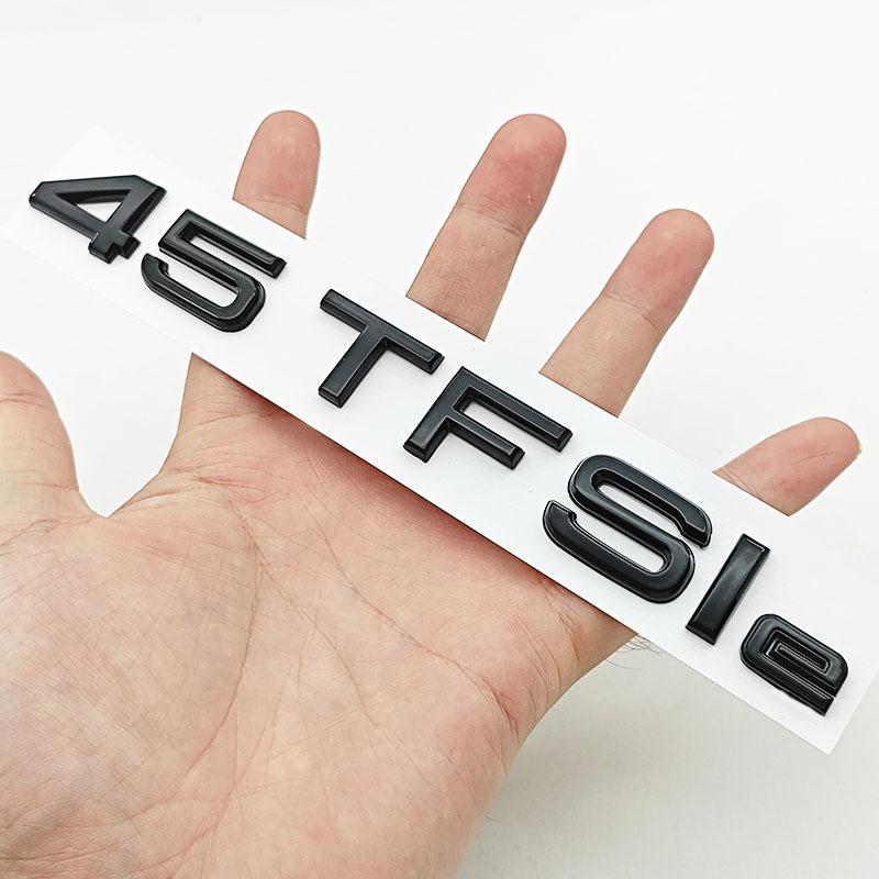 NEW 3D ABS Car Letters Logo A3 45TFSIe Badge Rear Trunk Sticker Decals For qwer114 A3 45 TFSI e 8Y Auto Tail Marking Accessories