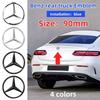 Car Sticker C200 New Car For Mercedes Benz AMG 3D ABS silver/Black 9cm 90mm car rear Tail Trunk emblem badge sticker Decals For 