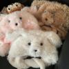 Cute Puppy Plush Hat Female Autumn and Winter Cartoon Moving Ears Ear Protection Hat Thickened Warm and Cold Protection Lei Feng Hat