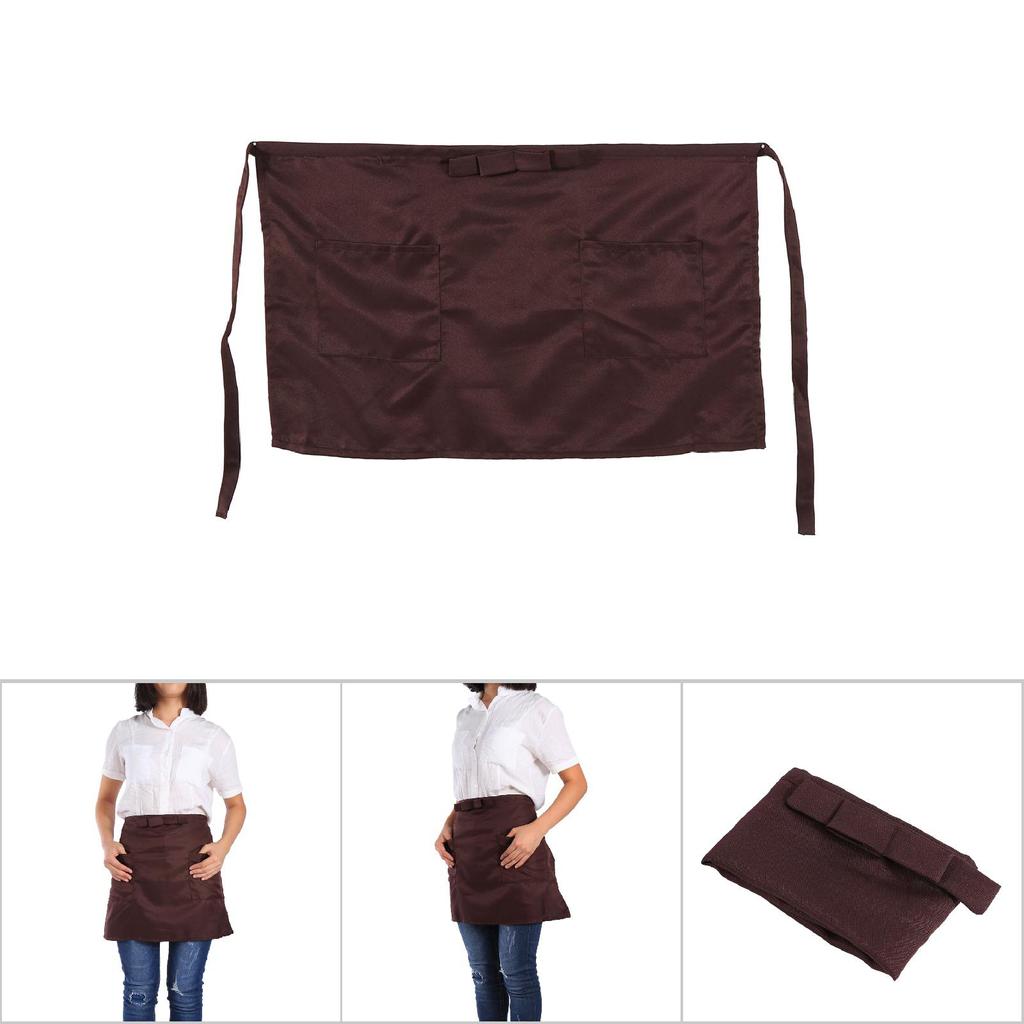 1pc Half Length Short Apron Women/Men BowKnot Type Cooking Using Coffee