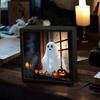 LED Halloween Night Light Wooden Ghost Painting Frame Lamp New Desktop Decor Ornaments Gifts