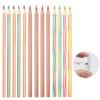 12pcs Drawing Pencil 7 Color In 1 Rainbow Gradient Crayons Colored Pencils for Coloring Sketching Colored Painting Kids Art Gift