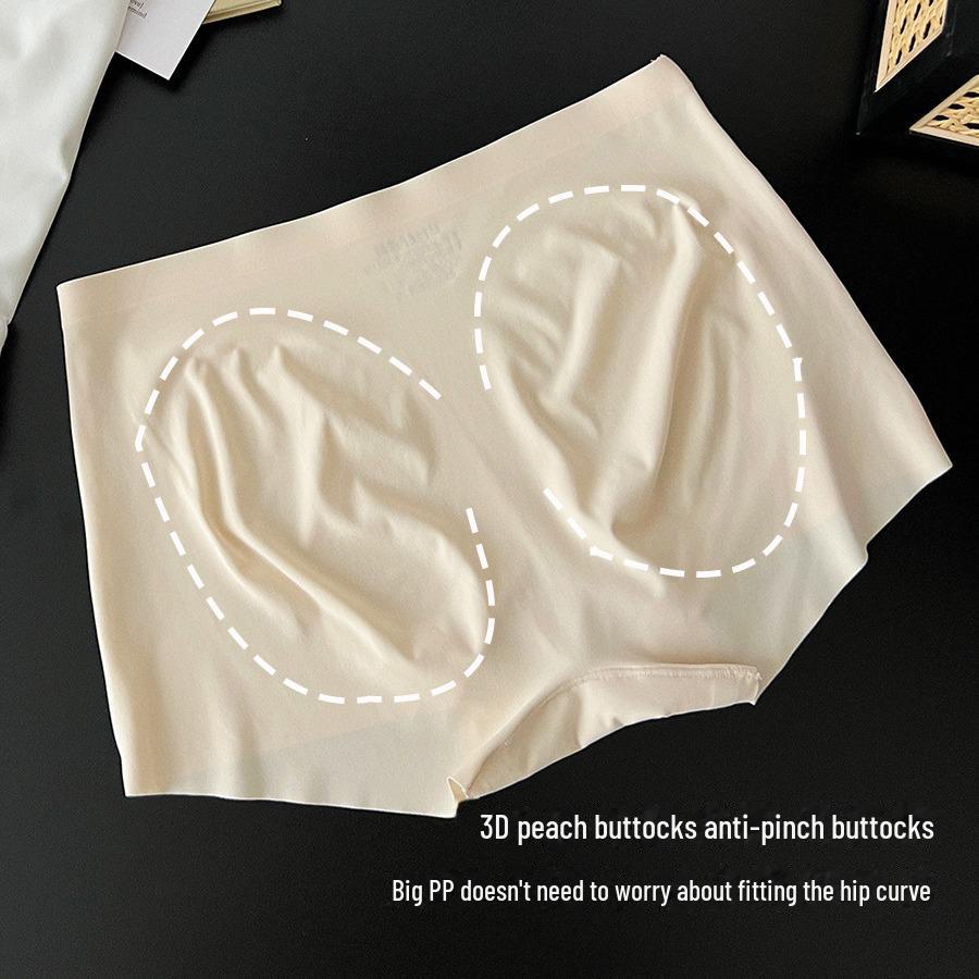 Ice Silk Seamless Anti-Exposure Underwear: Antibacterial, Anti-Embarrassment Leggings for Summer 2024