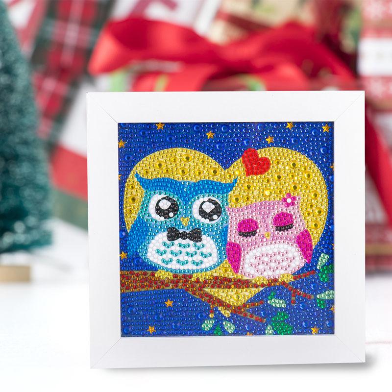Kids Full Drill 5D Diamond Painting Kit, Cartoon Animal Handmade Diy Diamond Paste Decor Art