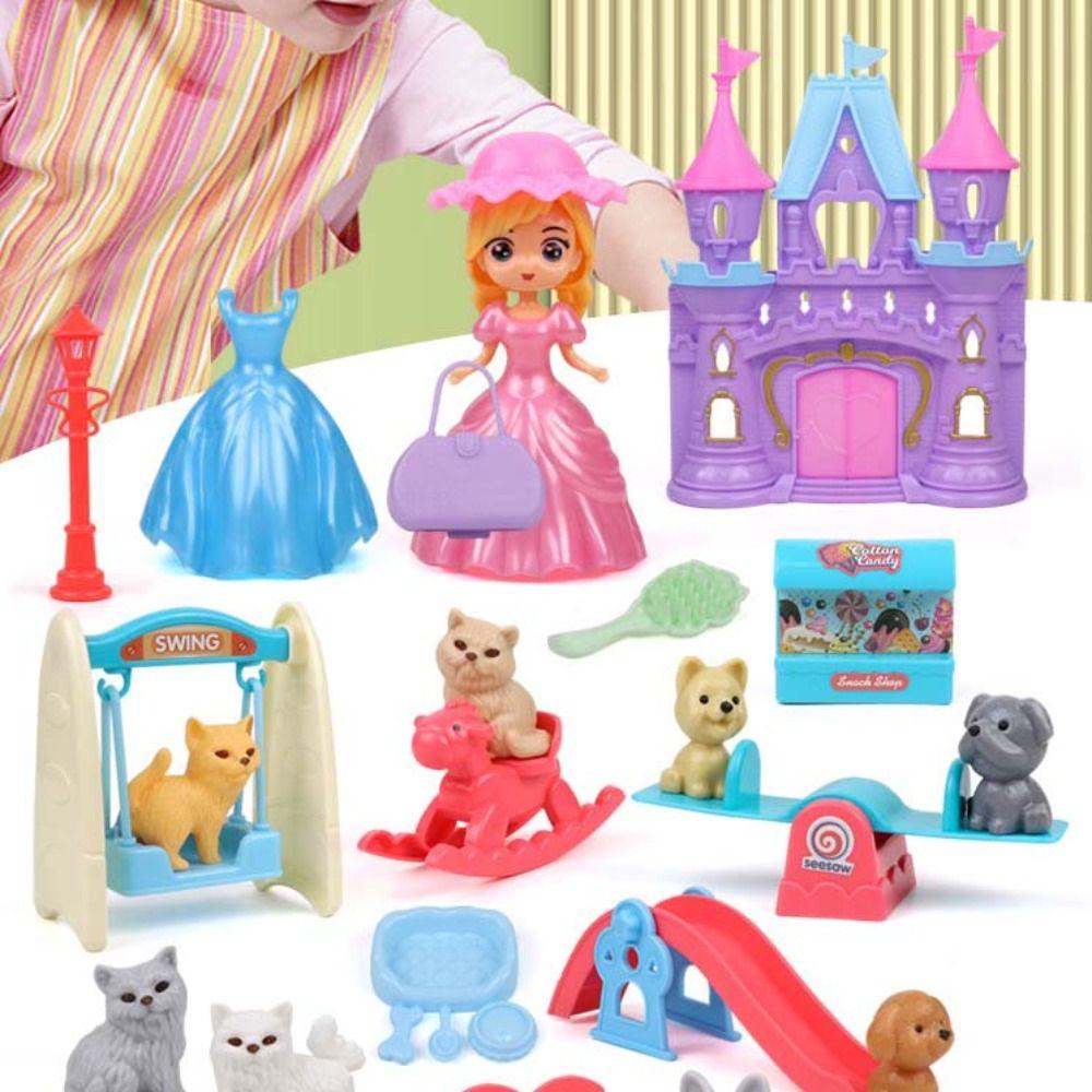 Животное щенок ролевые игры игрушка собака кукла набор сцен игры игрушки высокое качество собака корзина игрушки для домашних животных