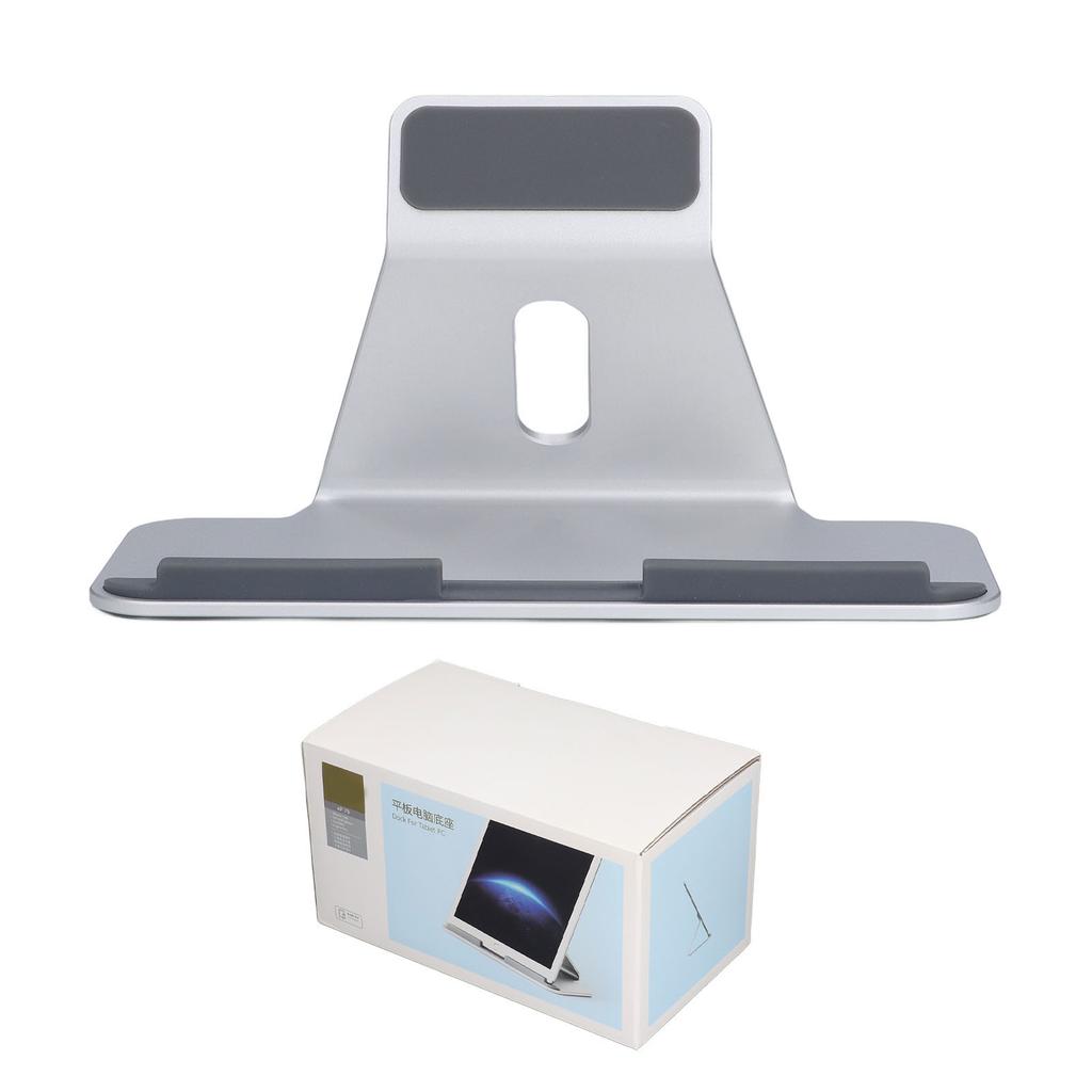Подставка для ноутбука с серебристой отделкой, противоскользящая конструкция, простота в эксплуатации, экономия места на рабочем столе, планшет