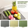 Large Size Dish Drying Mat Non-slip Tableware Drainer Pad Silicone Drainage Mat Kitchen Utensils