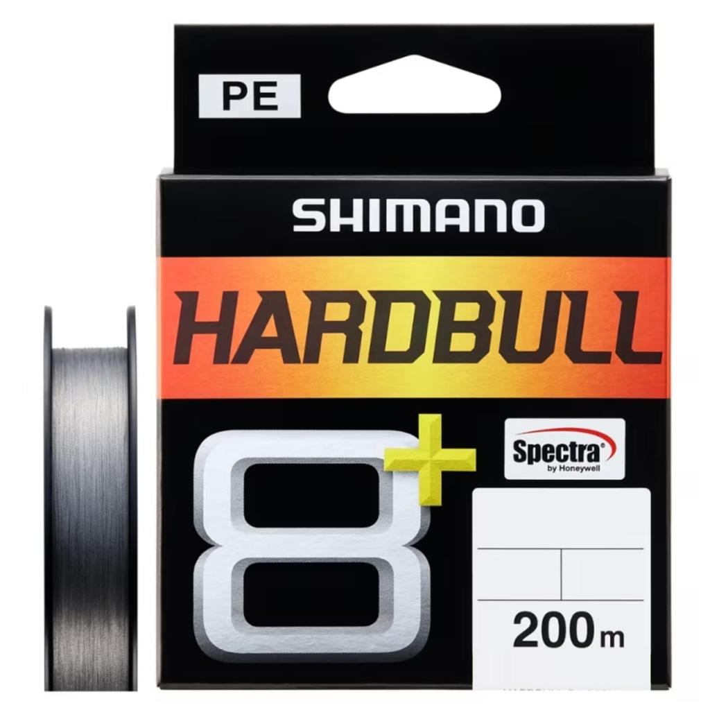 SHIMANO Леска Hard Bull 8+ PE, 200 м, LD-M68X, 1.5 (28,7 фунтов), Стальной серый