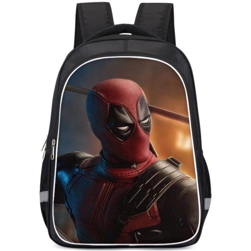 Spacious Deadpool Oxford Cloth Backpack For Kids School Lightweight And Durable