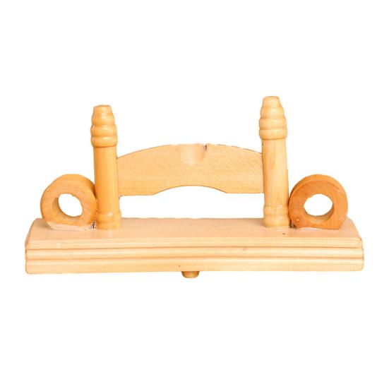 Retro Style Folding Fan Stand Smooth Edge High Stability Wooden Fan Frame