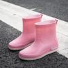 Women's Mid-Tube Lightweight Waterproof Rain Boots - European & American Fashion