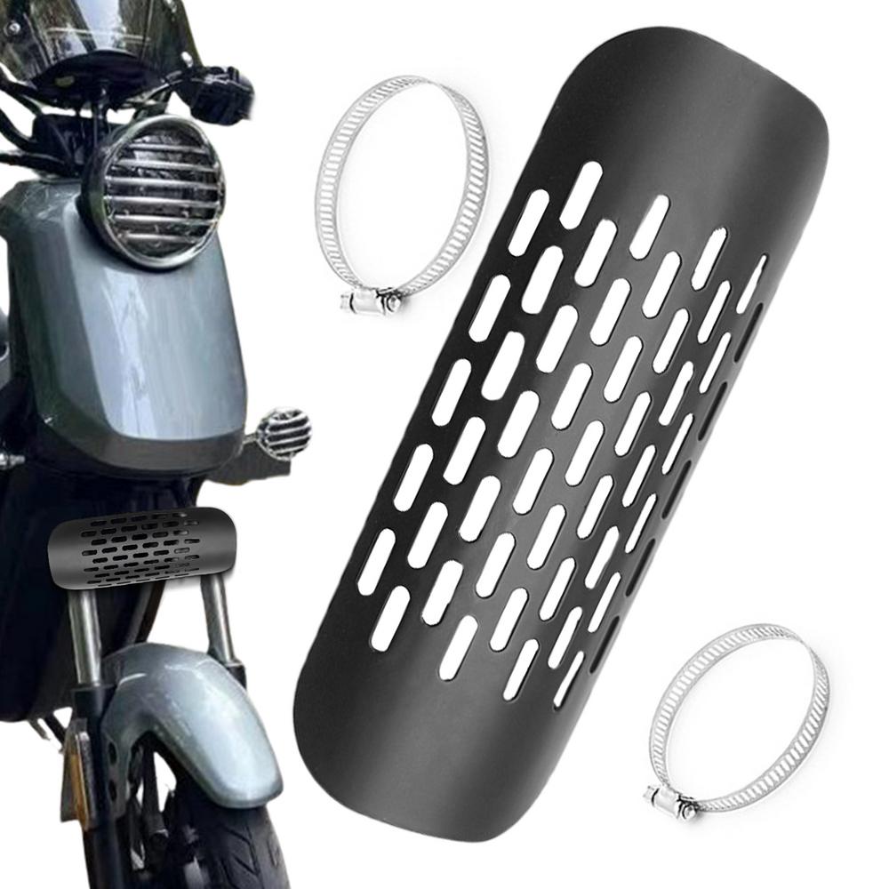 Теплозащитный кожух выхлопной трубы мотоцикла из нержавеющей стали, теплозащитный кожух выхлопной трубы мотоцикла, аксессуары для мотоциклов, высокая температура