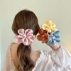 1Pcs 2024 New Scrunchies Ponytail Silk Flowers Elastic Hairband Pearl Hair Ties Fashion Summer