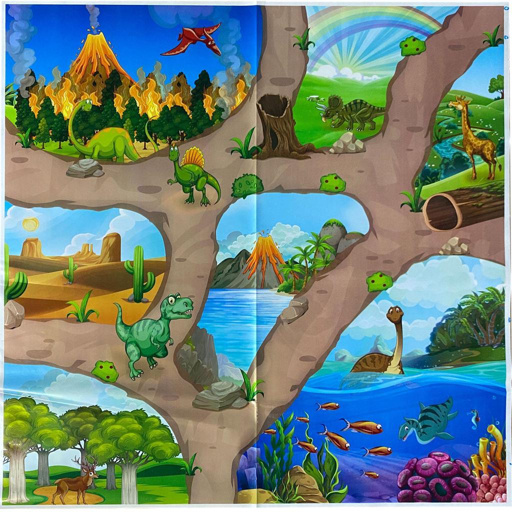 Детский игровой коврик с дорожным движением, с машинками и парковочной сценой