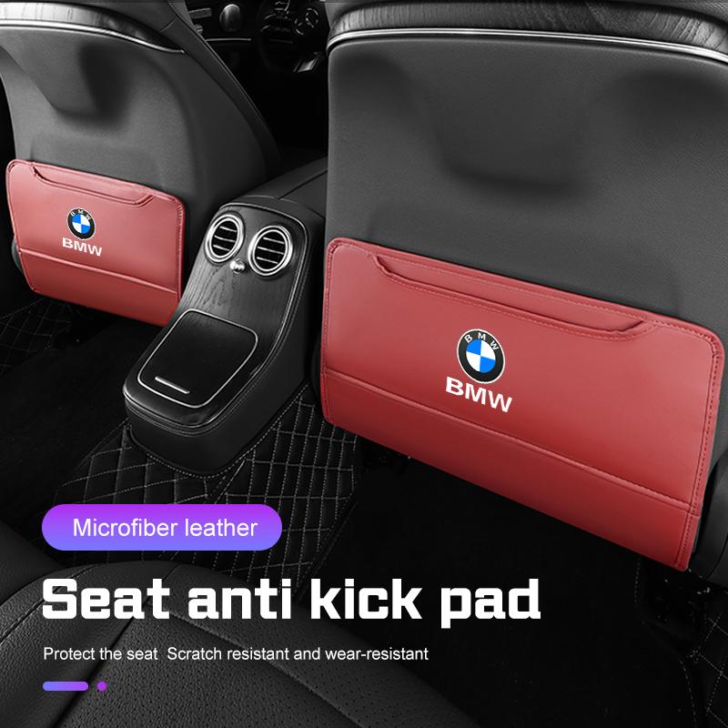 PU Leather Car Anti-kick Pad With Storage Bag For BMW F40 F80 G30 G20 G32 1 3 5 6 7 Series X1X3X4 X5X6X7 Backseat Protector Pads
