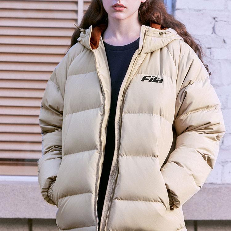 Fila Fusion Минималистичная теплая короткая пуховая куртка на молнии Унисекс верхняя одежда T11U346901F-BG